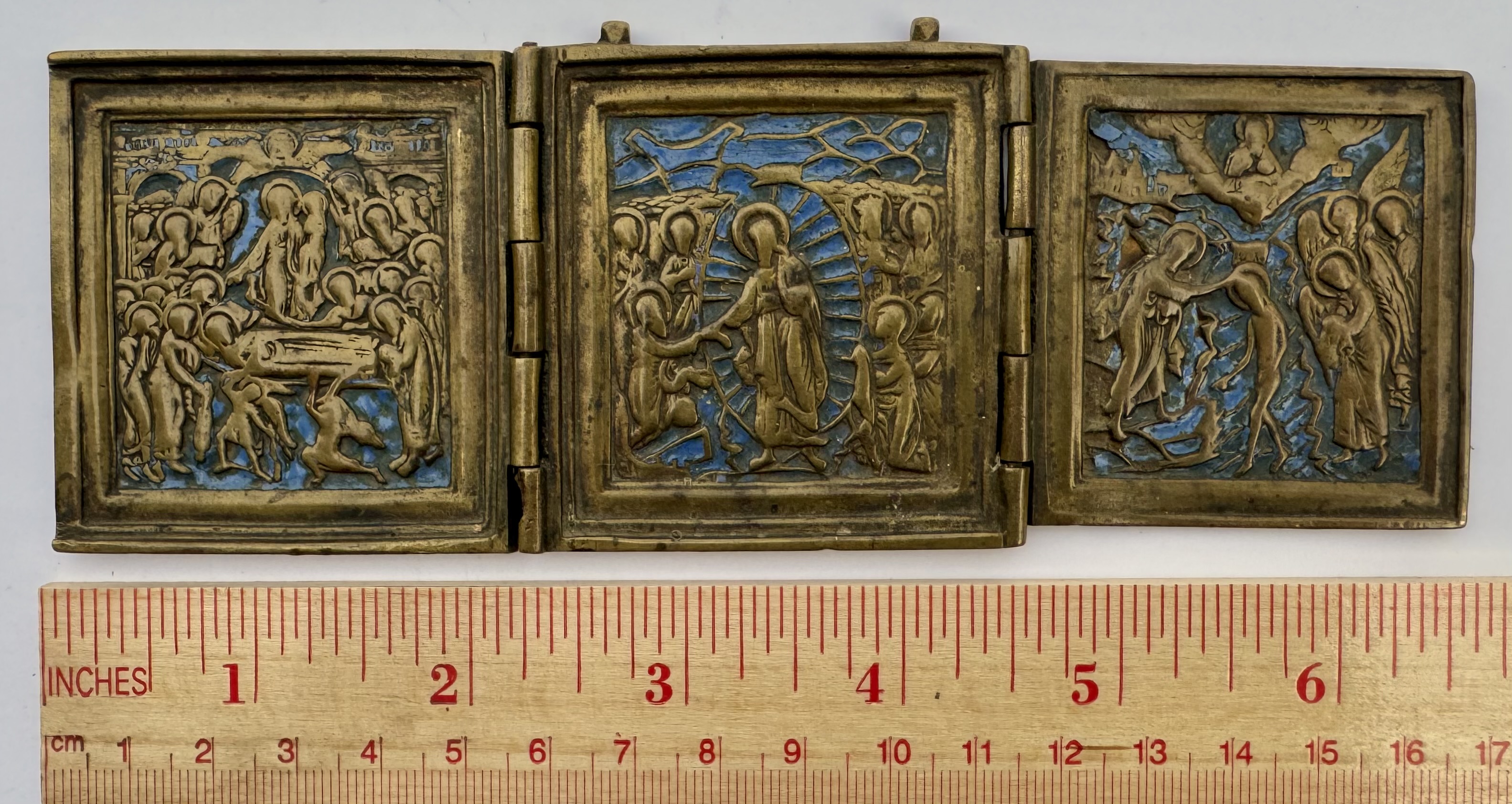 Russian Folding Travel Skladen Icon of Orthodox Feasts: Dormition