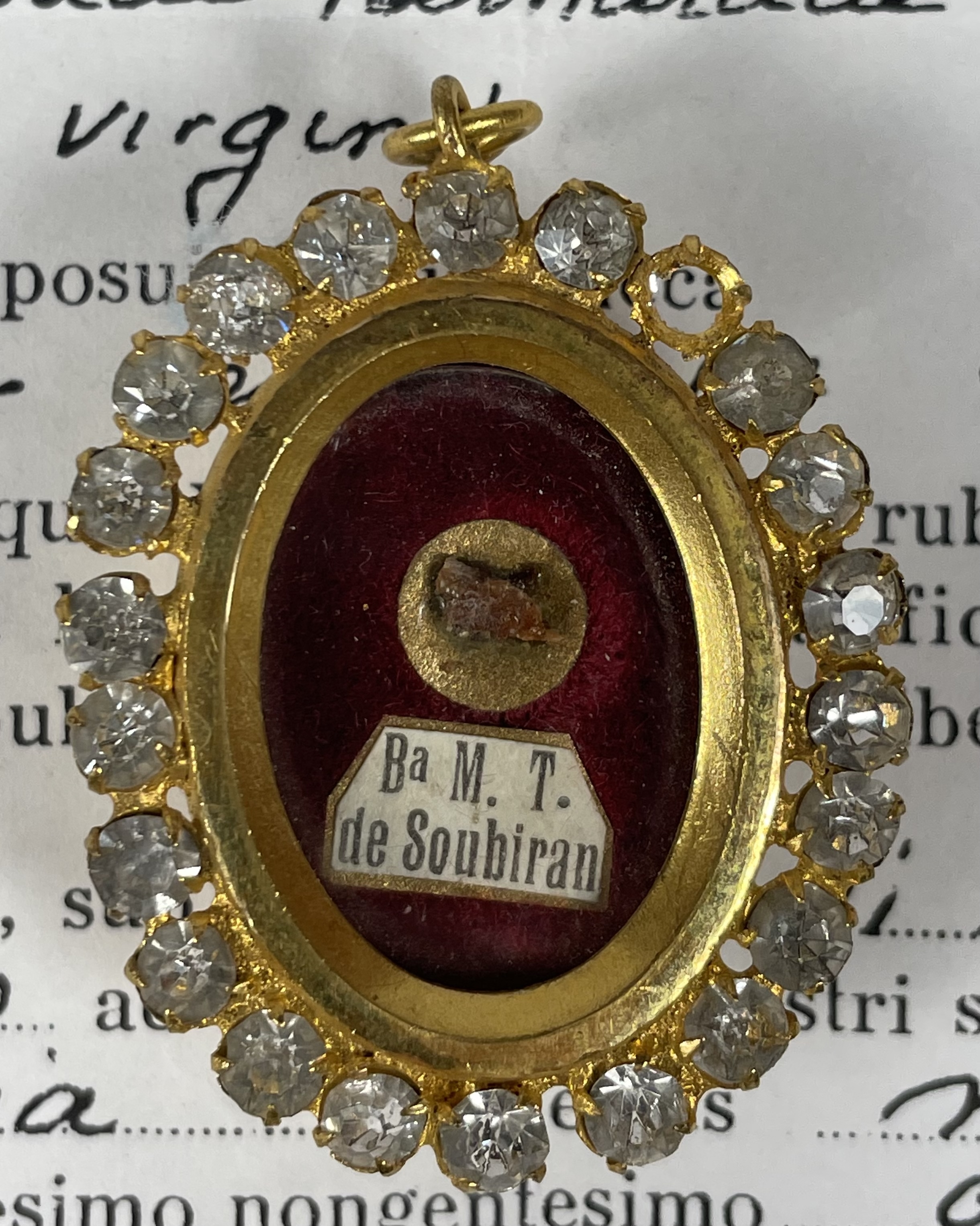 1986 Documented reliquary theca with first-class relics of Blessed ...