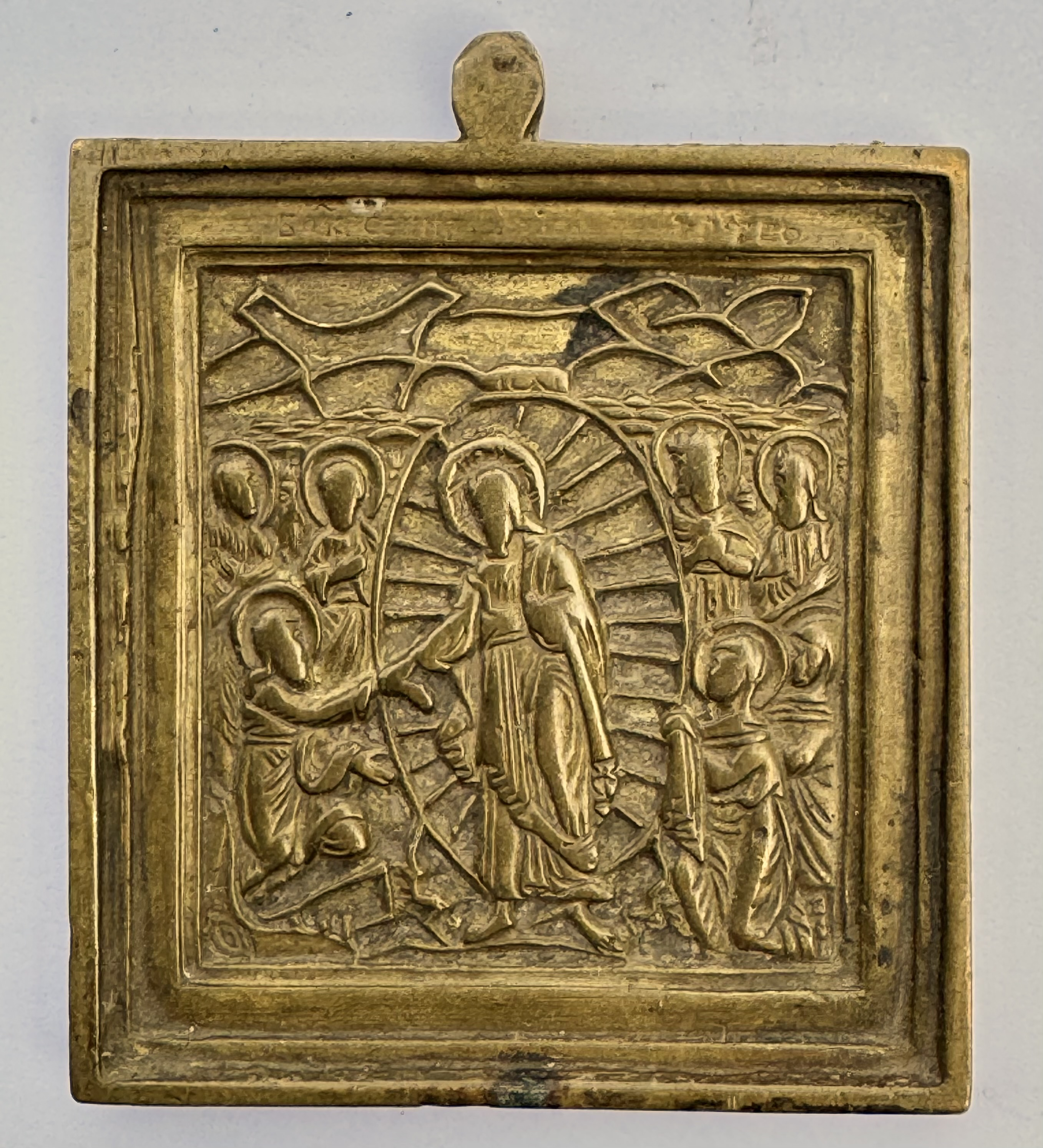 Russian Orthodox folding skladen travel icon of St. Nicholas of Myra